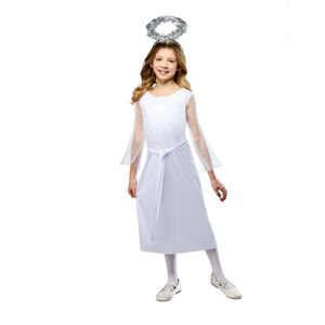 NEW Girls' Unbranded Angel Costume S (6/6X) White Silver